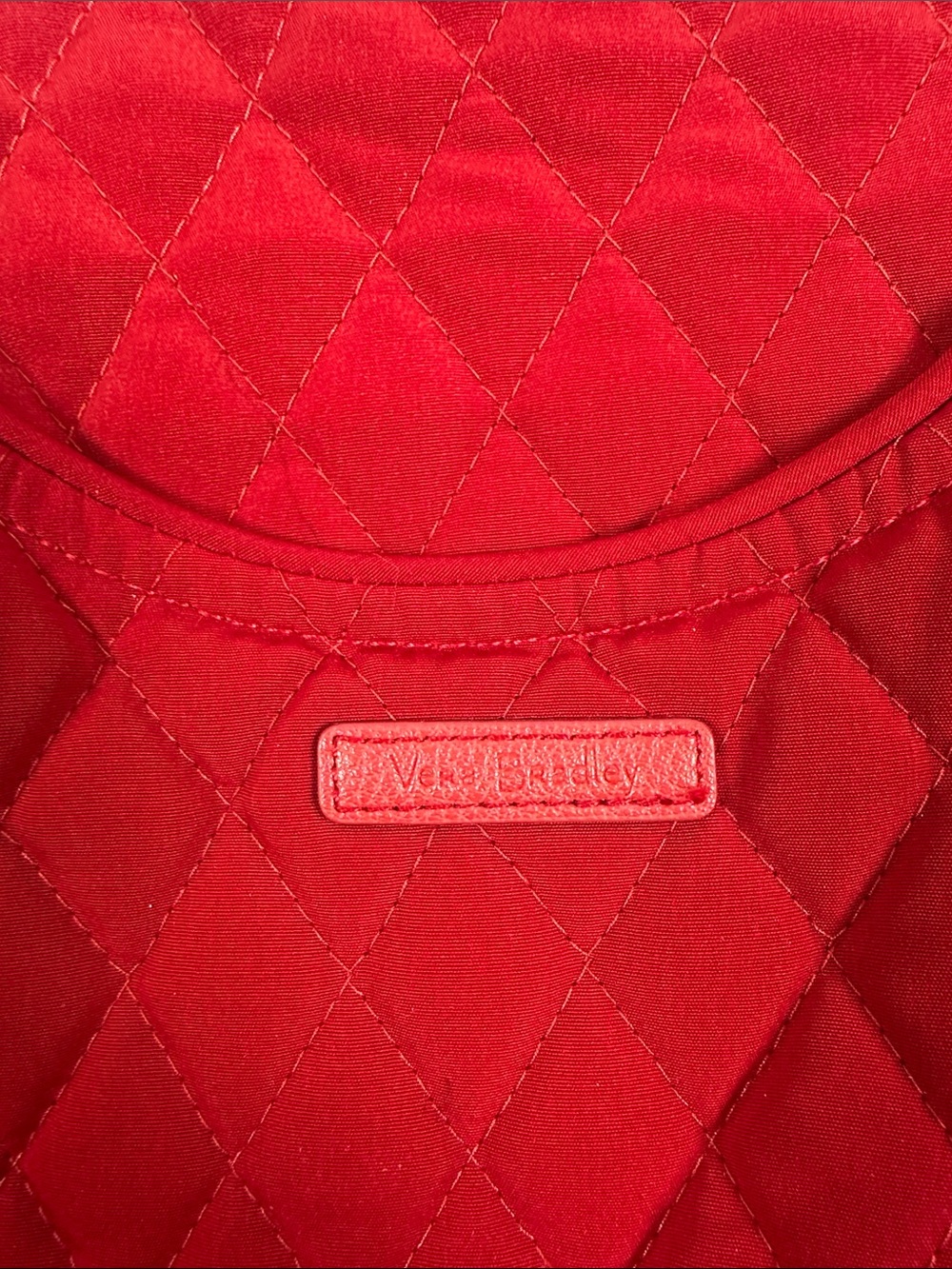 Vera Bradley Quilted Deep Red Shoulder Tote - Picture 2 of 9